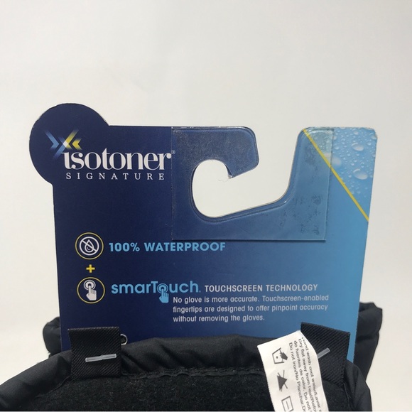 Isotoner 100% Waterproof SmarTouch Gloves, Size M/L - Black Men's - Picture 4 of 5